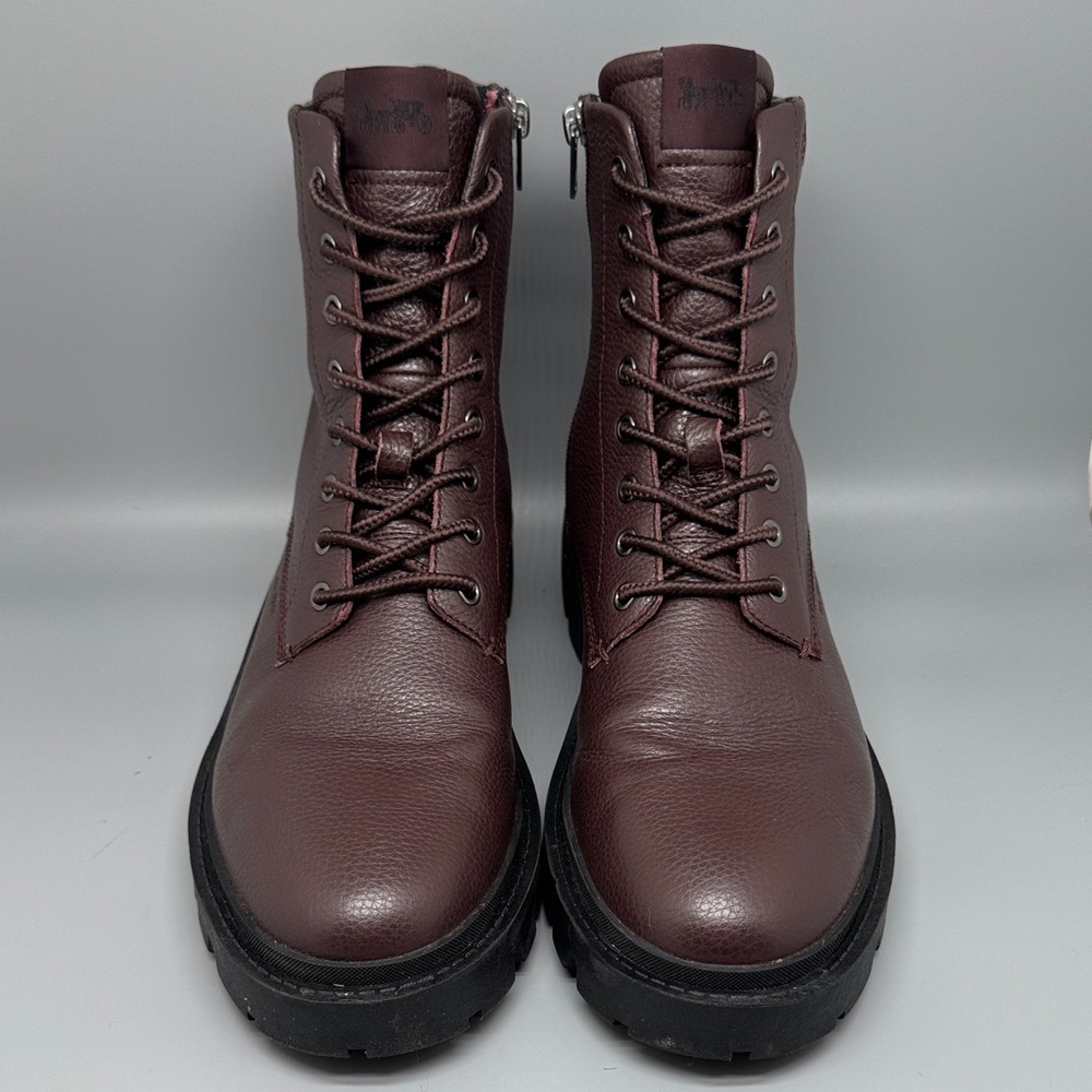 Coach Citysole Monogram Side Zip Leather Boots Men’s Sz 11.5D - Picture 2 of 10